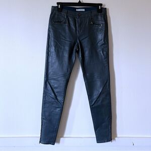 Cult of Individuality moto green coated  skinny jeans size 27